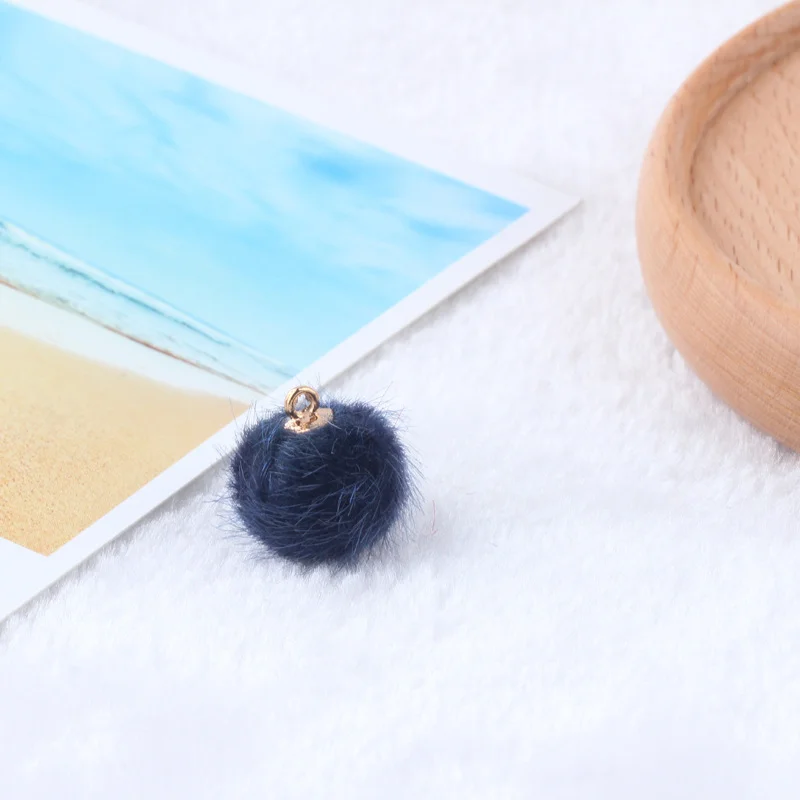 ミンクファー DIY ポンポンペンダント イヤリング 手作り ジュエリー ピアス ネックレス