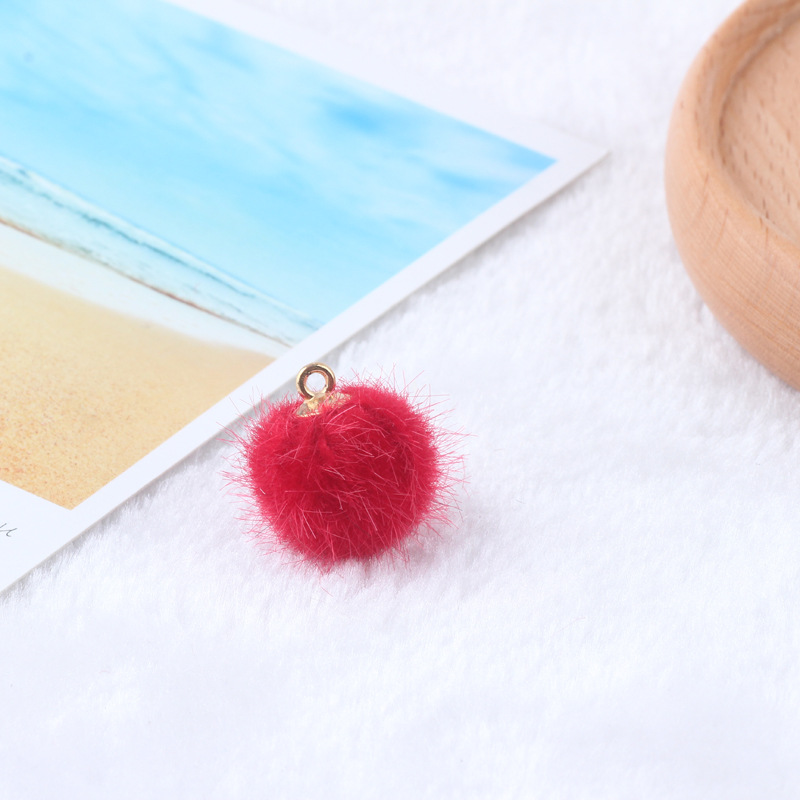 ミンクファー DIY ポンポンペンダント イヤリング 手作り ジュエリー ピアス ネックレス